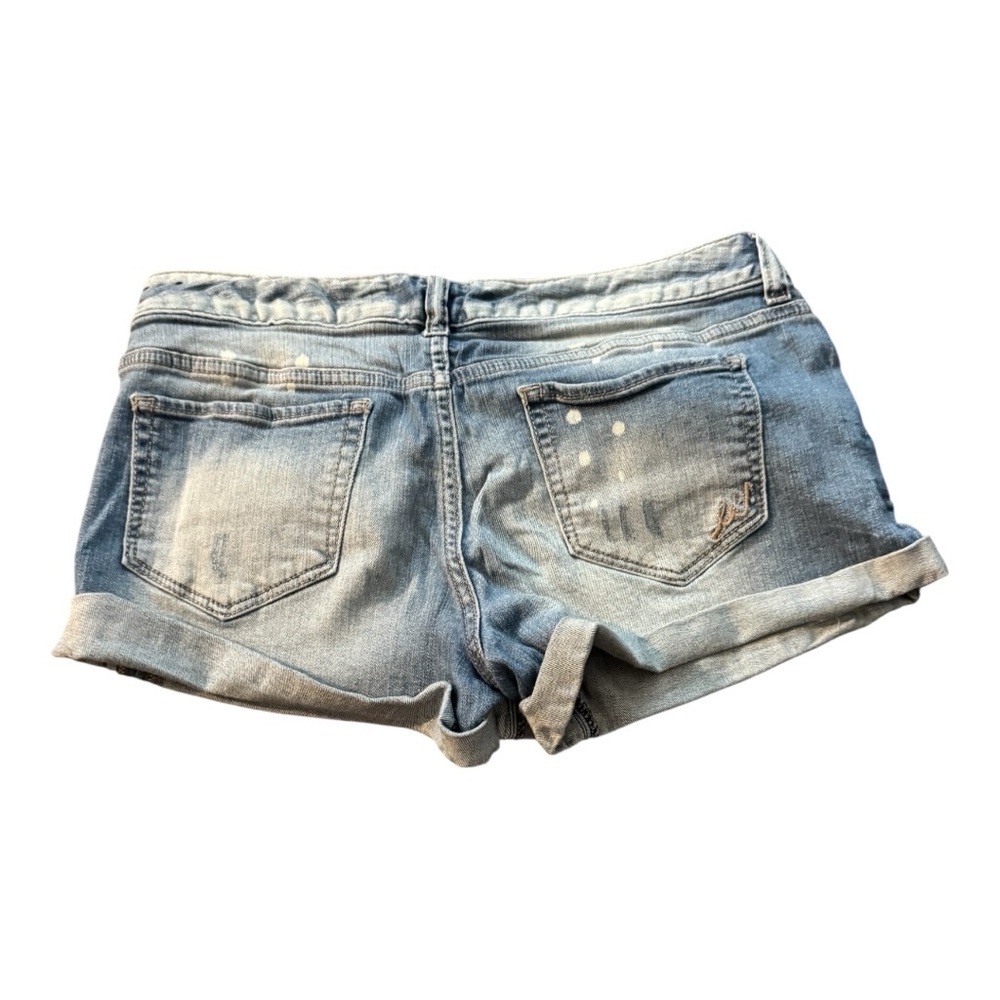 Express Distressed Blue Jean Shorts - Picture 2 of 5